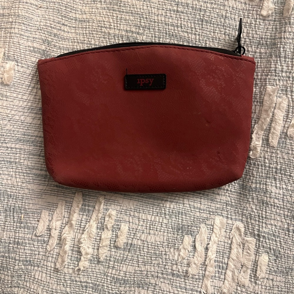 Ipsy Burgundy Makeup Bag
